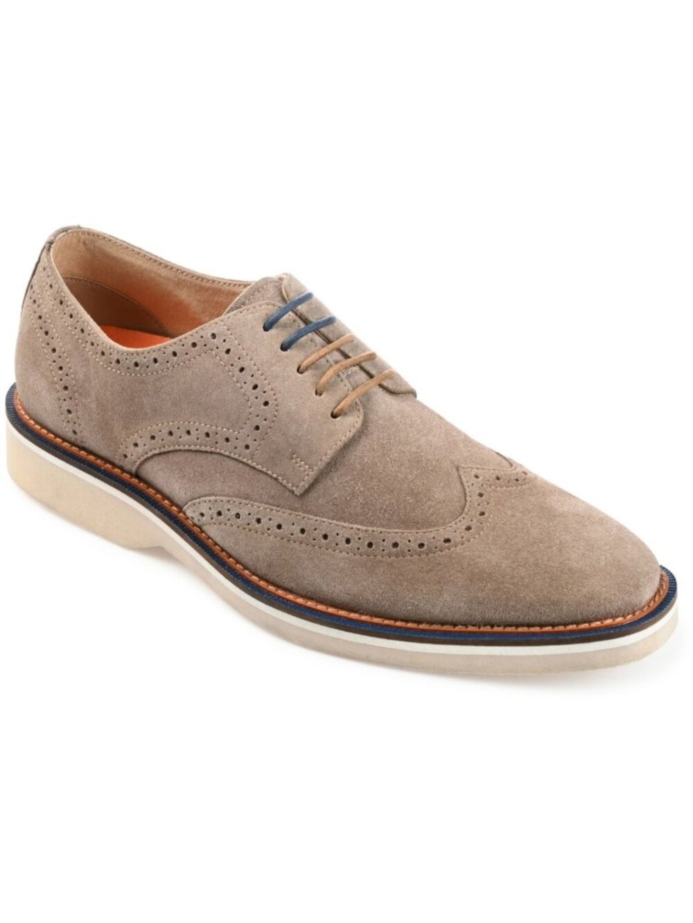 Thomas & Vine Mens Chadwick Lace-up Wingtip Derby Shoes Taupe Size 12 NWB